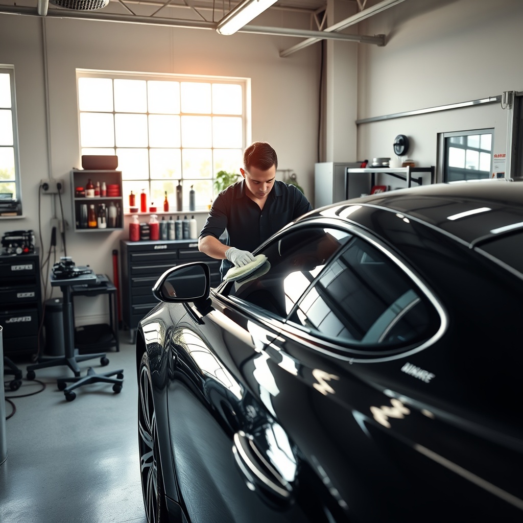 Vehicle being detailed